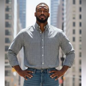 LL BEAN, long sleeve, single pocket, large,  cotton